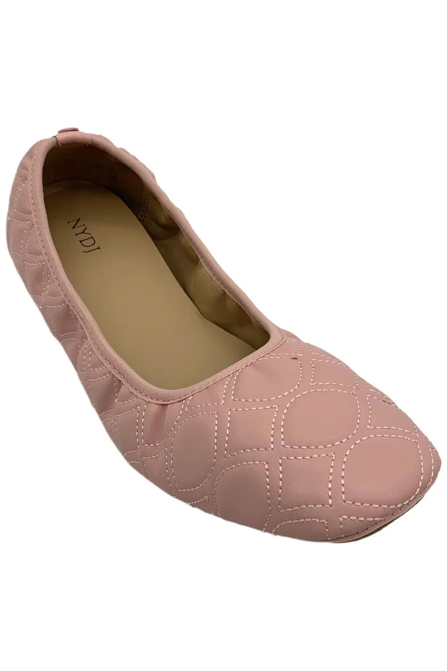 NYDJ Women's Square Toe Ballet Flats Marie Rose - Medium